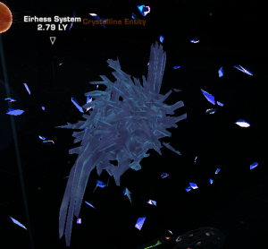 Screenshot of the crystalline entity from star trek online