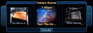 Screenshot of tour the universe event